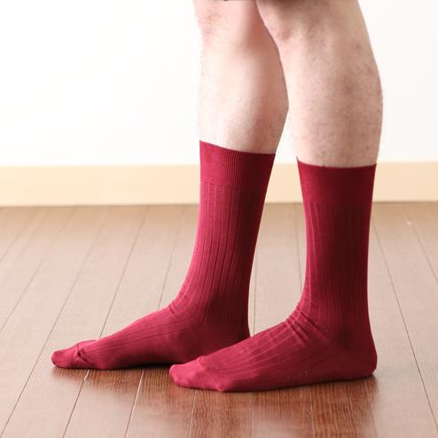 062142028 100% Cotton Rib Mid-Calf Socks M