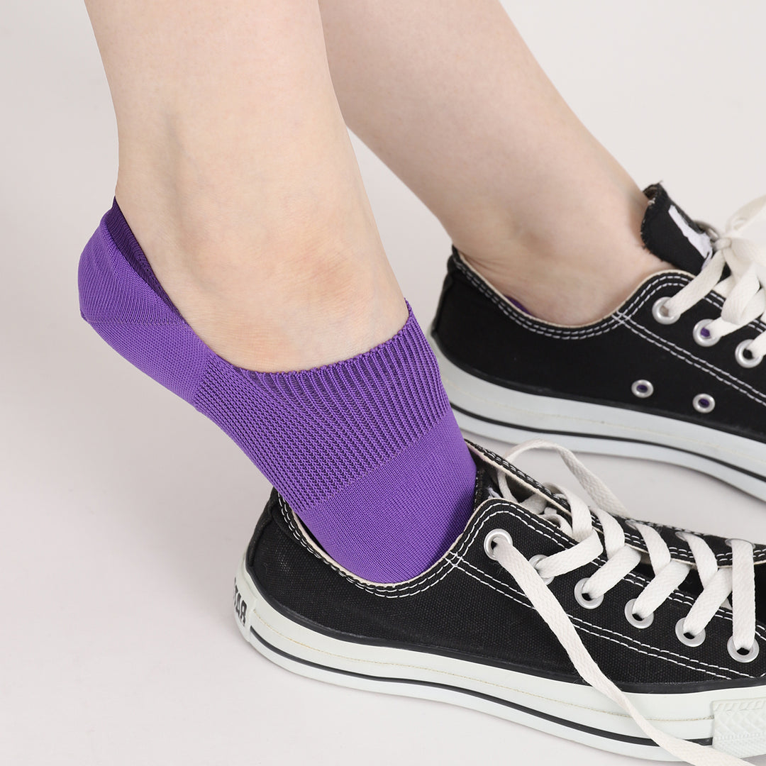 Purple COOLMAX® No-Show Socks