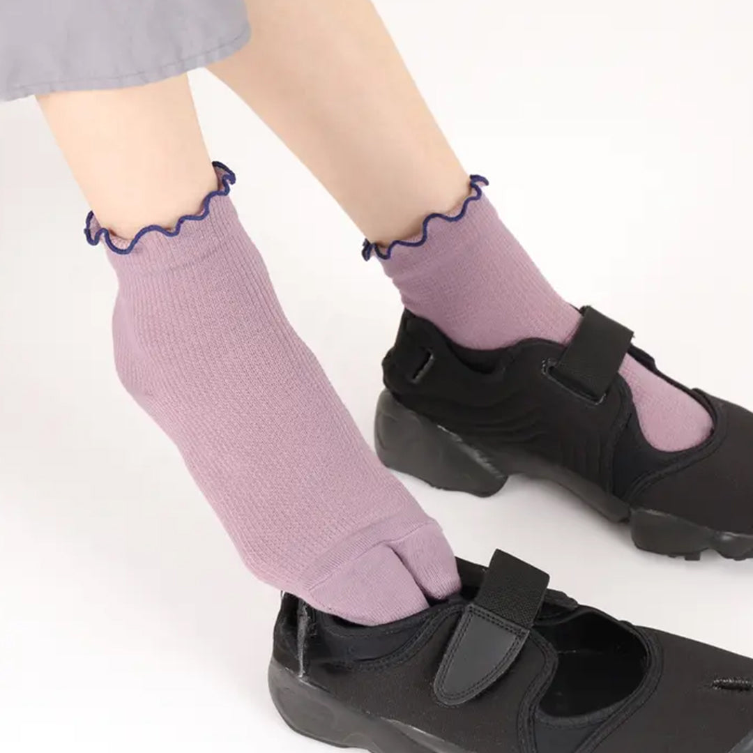 011132606 Waffle Merrow Top Tabi Low Crew Socks