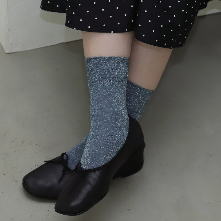 88 Grayish blue Sparkly socks