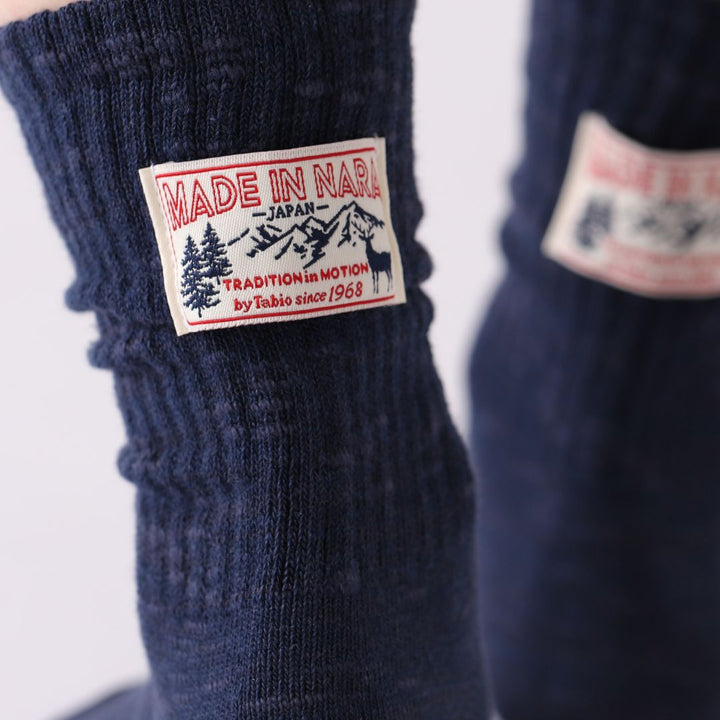 011133056 Made in Nara Tagged Crew Socks