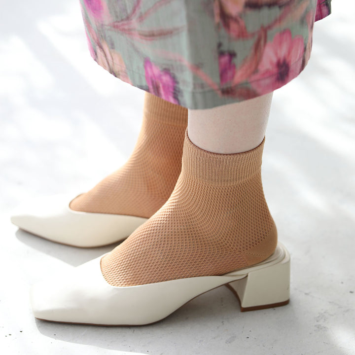 021132156 Cotton Mesh Ankle Socks