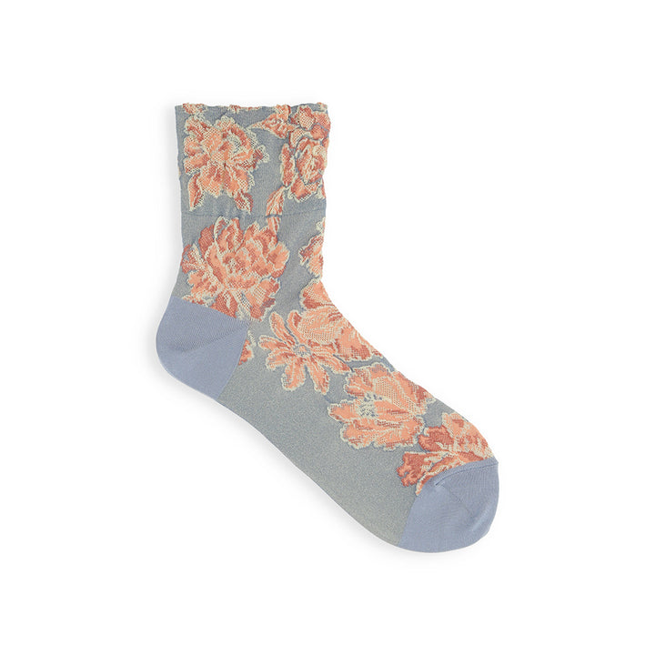 021132287 Float Flowers Low Crew Socks