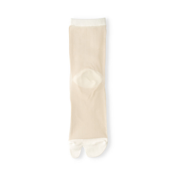 021132465 Sheer Bicolour Tabi Low Crew Socks M