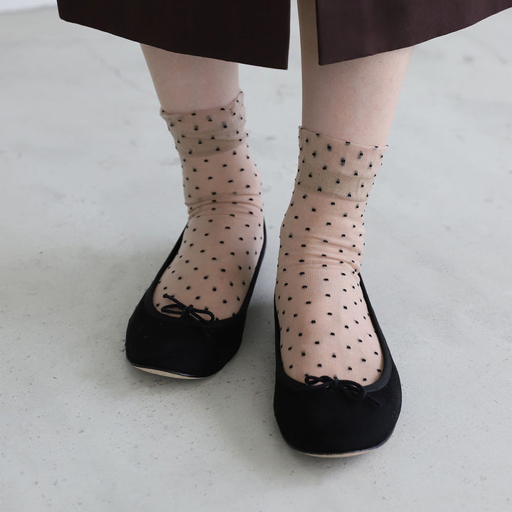 Sheer Polka Dot Socks