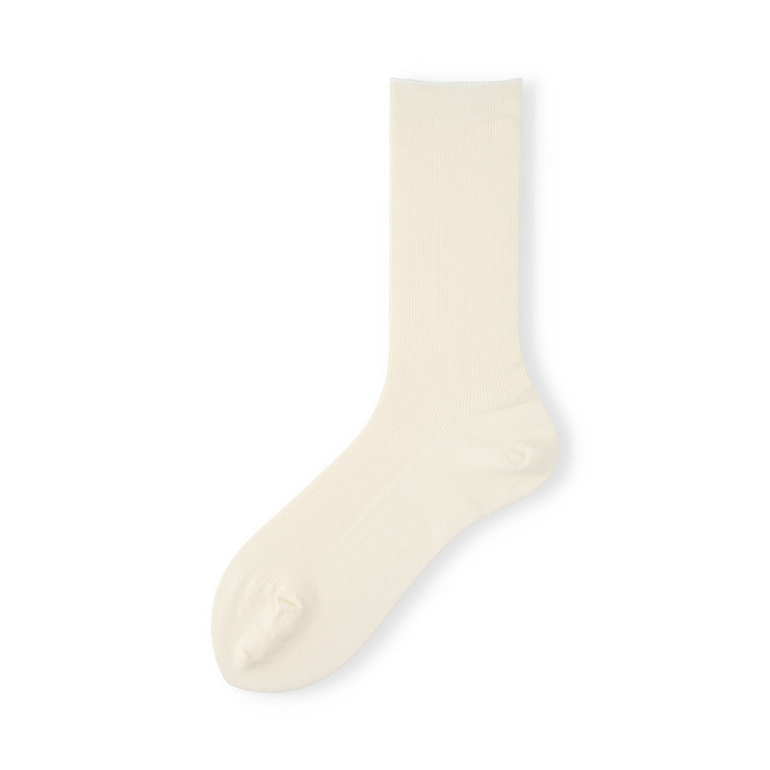 021140512 Luxe Merino Wool 1x1 Ribbed Crew Socks S